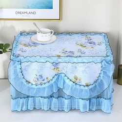 Polyester Yarn Edge Pastoral Lace Style Microwave Dust Cover Home Kitchen Appliances Microwave Oven Emergency Dust Cover