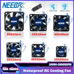 Ventilador de refrigeración RC de 25/30/35/40/45/50mm, 5V-12V, disipador térmico de CC de 10000-30000RPM, enchufe JST rápido de viento alto para Motor sin escobillas de 28/36/42mm ESC