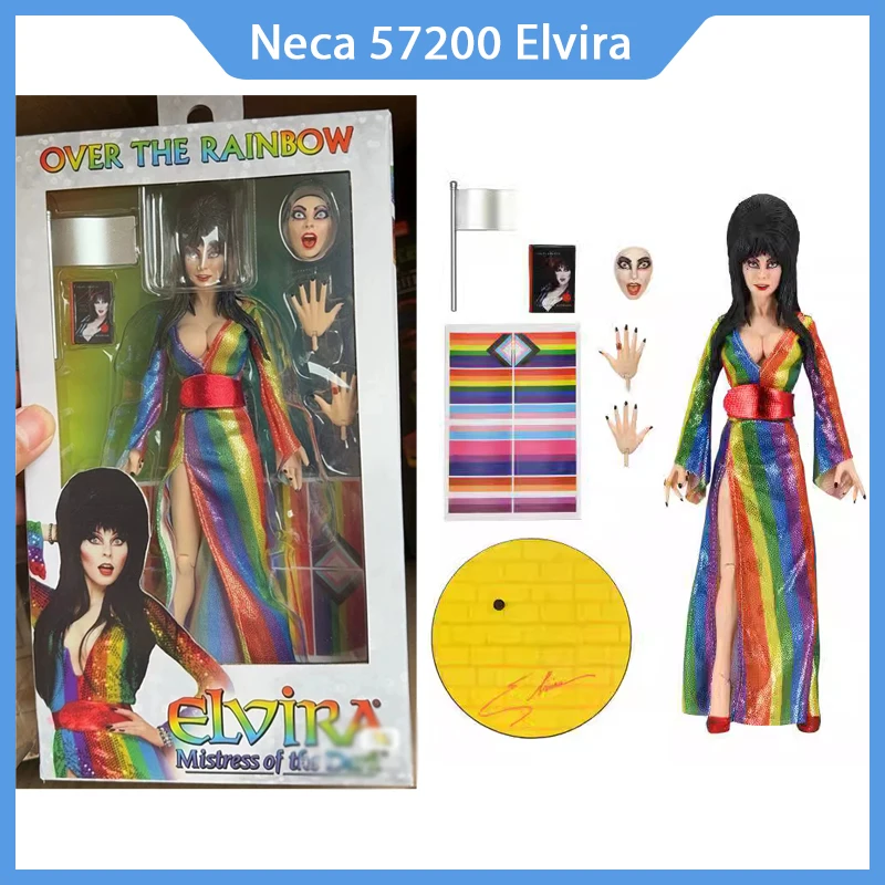 

In Stock Neca 57200 Elvira Mistress Of The Dark Over The Rainbow Edition Anime Action Figure Model Statue Toy Birthday Gifts