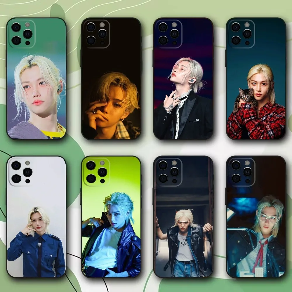 Kpop Singer F-Felix Lee Phone Case For iPhone 16,15,14,13,12,11,Pro,X,XS,Max,XR,Plus,Mini Soft Black Cover