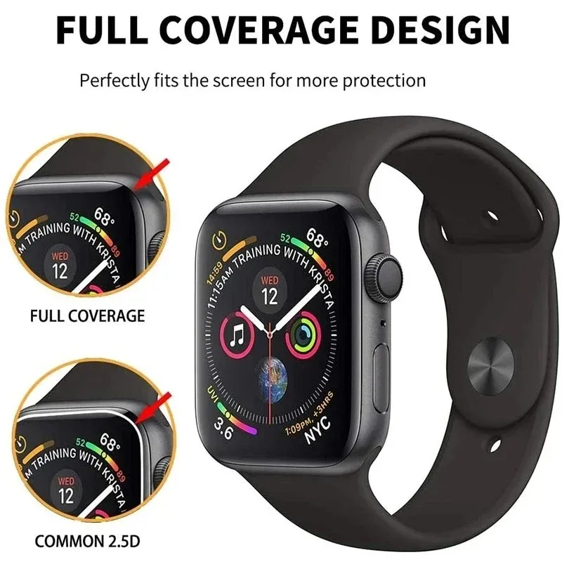 Apple Watch用セラミックフィルム,Apple Watch用スクリーンプロテクター9,8,7,6,se,45mm, 41mm, 44mm, 40mm, 38mm, 42mmガラスではなく,5個,10,42mm,49mm