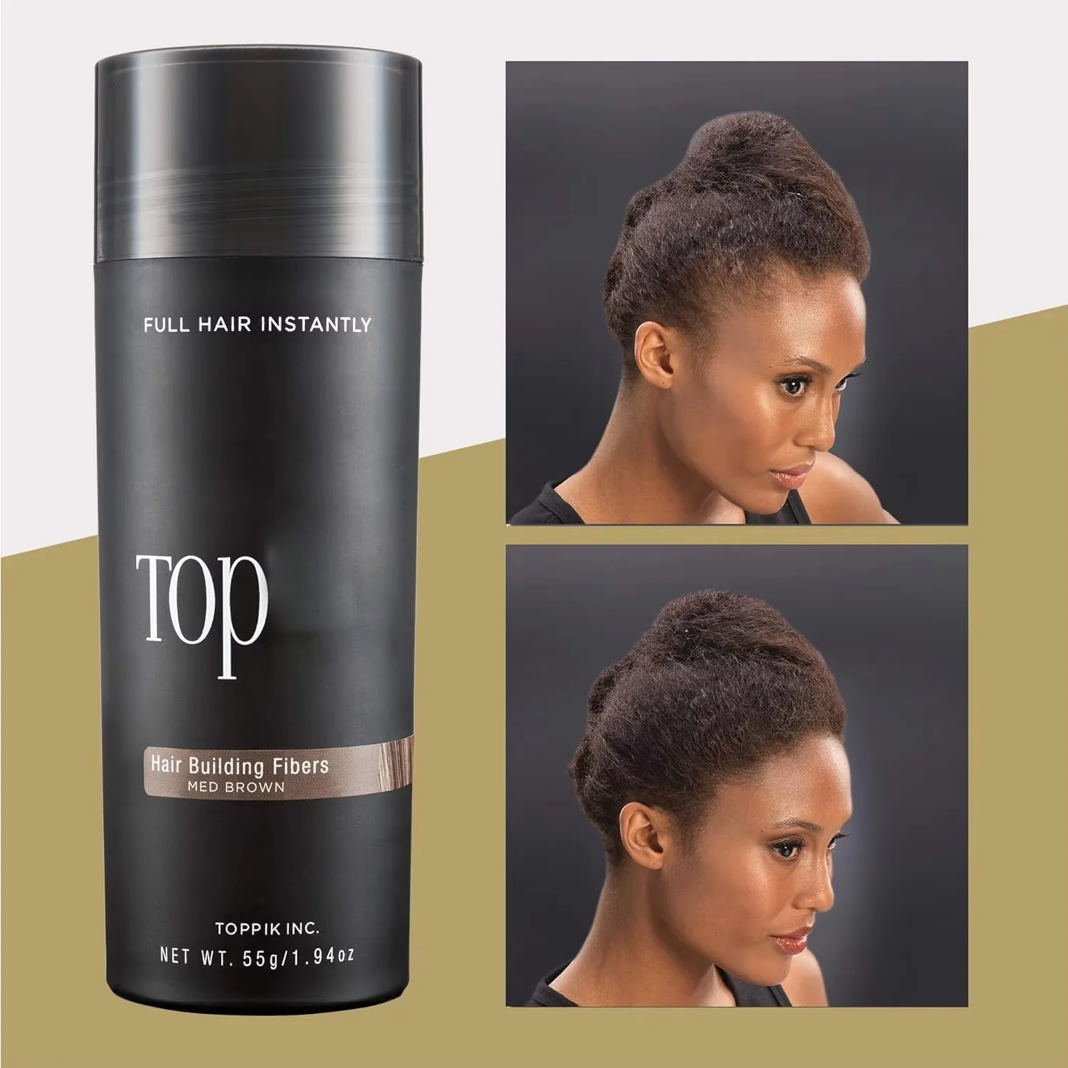 TOPPIK 27.5g -9 Color Hair Fibers Keratin Thickening Spray， grams of filled thininstant dense, plump hair, Hair Growth