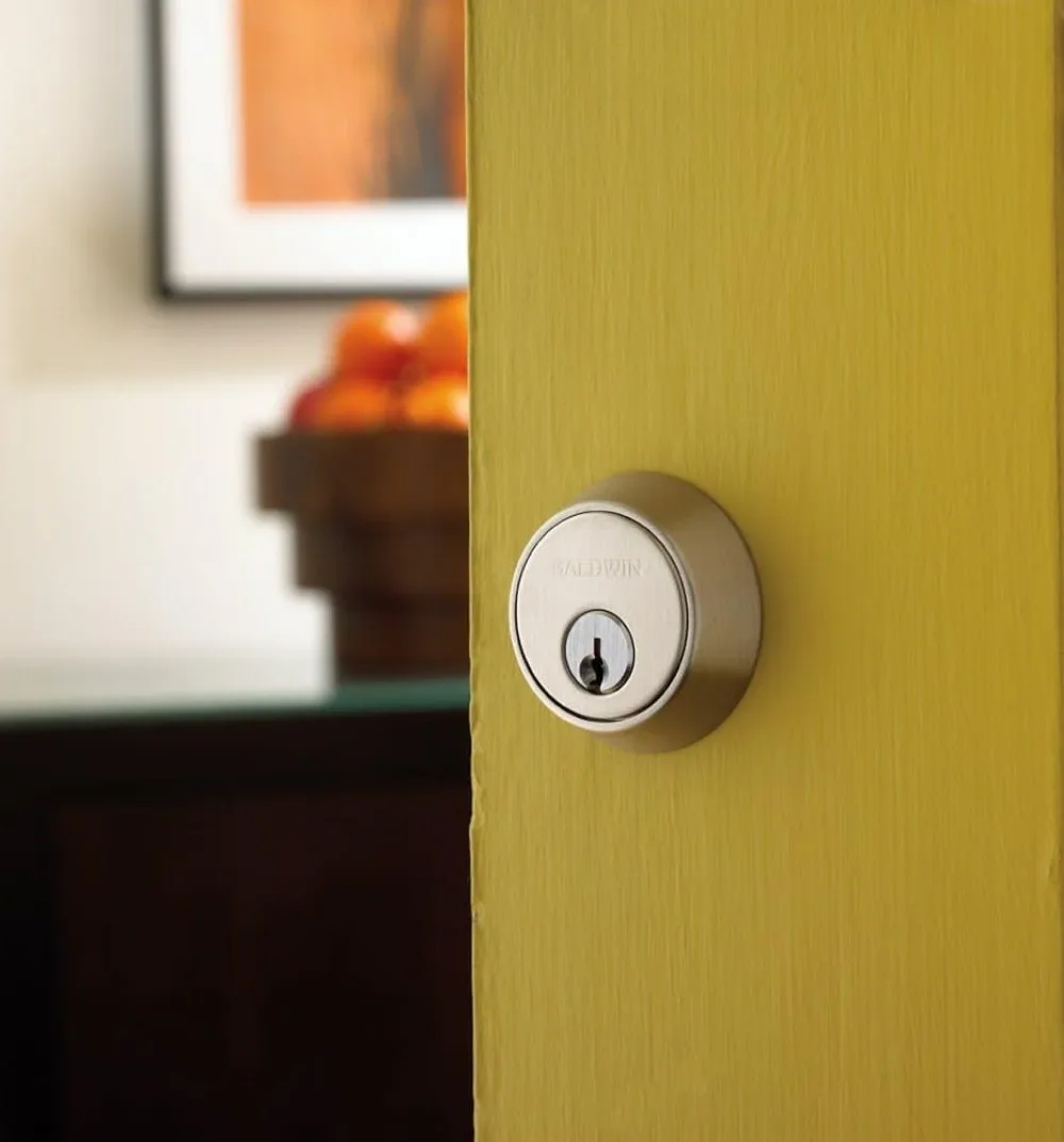 

Одноцилиндровый замок с засовом, атласно-никелевая отделка, 1-5/8 дюйма, стальной корпус для приготовления дверей, безопасная домашняя безопасность