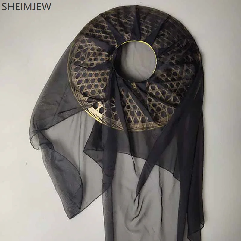 

2025 Ancient Chinese Martial Arts Bamboo Hat Fairy Curtain Sunscreen Hanfu Cosplay Accessories Legendary Hero Headdress Veil
