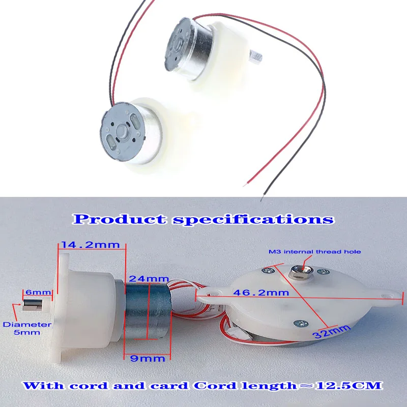 1/2/5 Peças Motor de Engrenagem Mini DC 3V-7.4V 5V 12RPM de Baixa Velocidade com Micro Caixa de Câmbio de 32mm e Redução de Engrenagens para Projetos DIY, Luzes de Palco e Modelos de Brinquedo