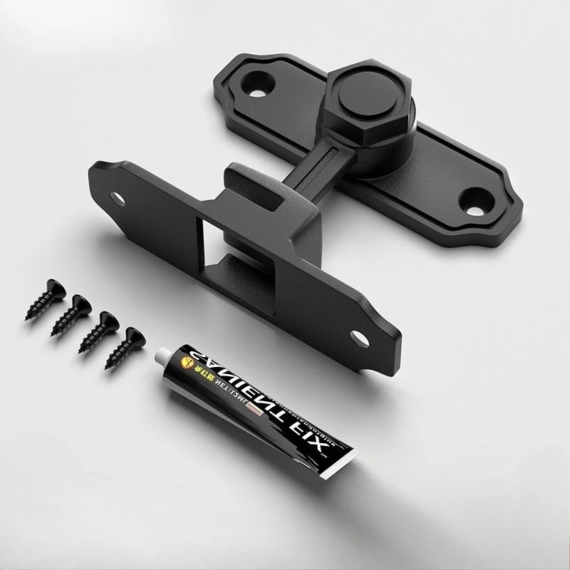 

No Drill Latch Aluminum Alloy Door Lock Security Chain Hotel Door Lock Buckle Anti Theft Safety Chain Door Lock