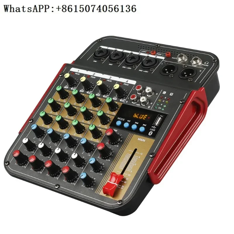 

Small professional mixing console with built-in Bluetooth USB 6-way mixing console that can be connected to mobile phones