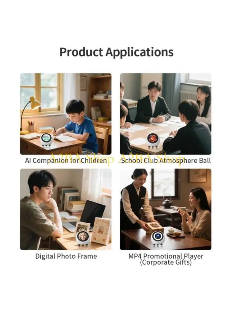 a2ba-インテリジェント音声アシスタント-デバイス-カラー-スクリーン-ボイスチャット-ロボット-デスクトップ