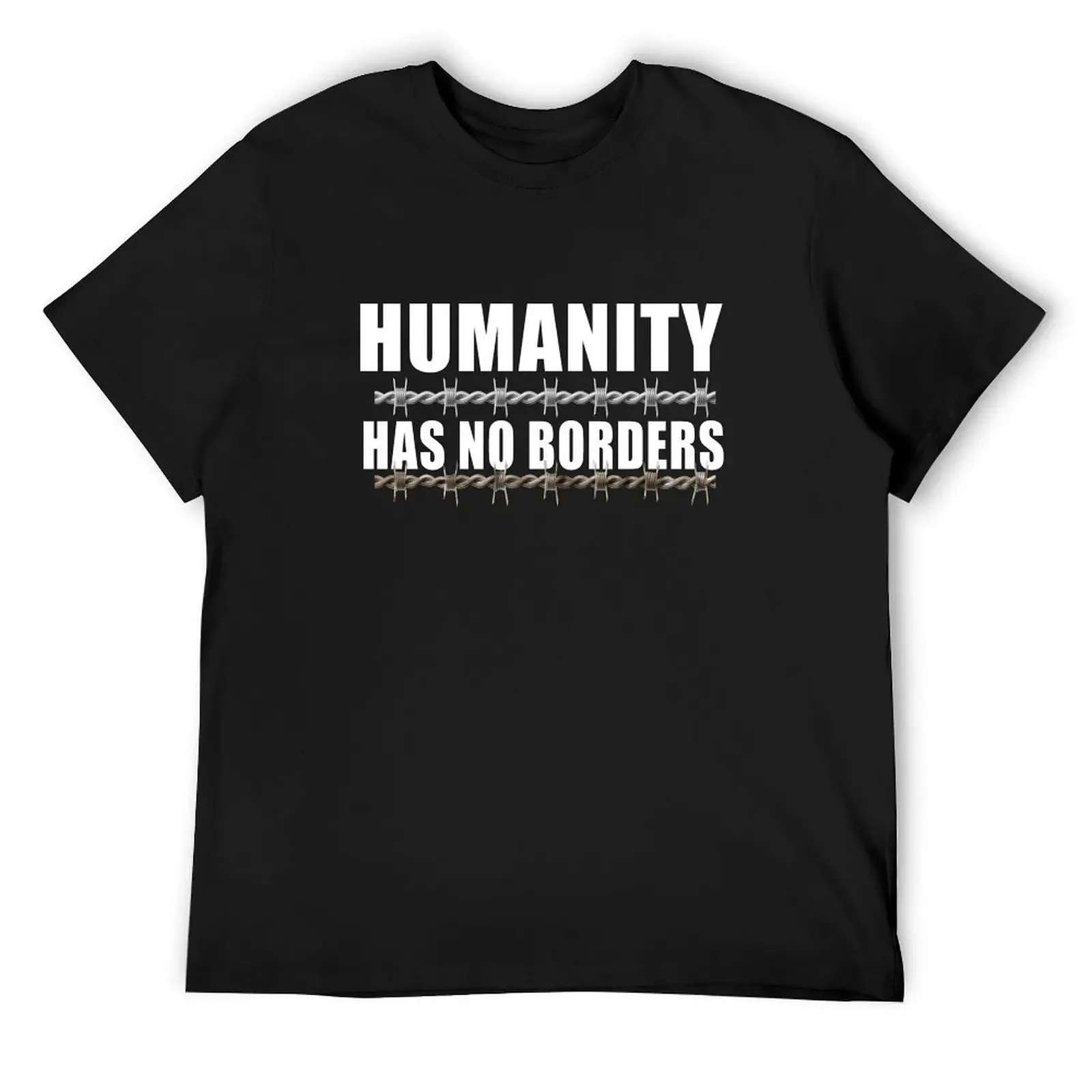 Humanity Has No Borders-Funny T-Shirt tees cotton graphic tees anime stuff summer top Men's t-shirt