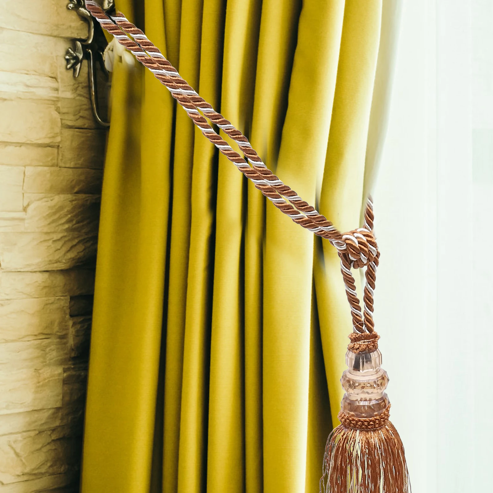 

10 Pcs Curtain Tie Decorative Tassel Lace Decoration Tiebacks Chemical Fiber with Tassels