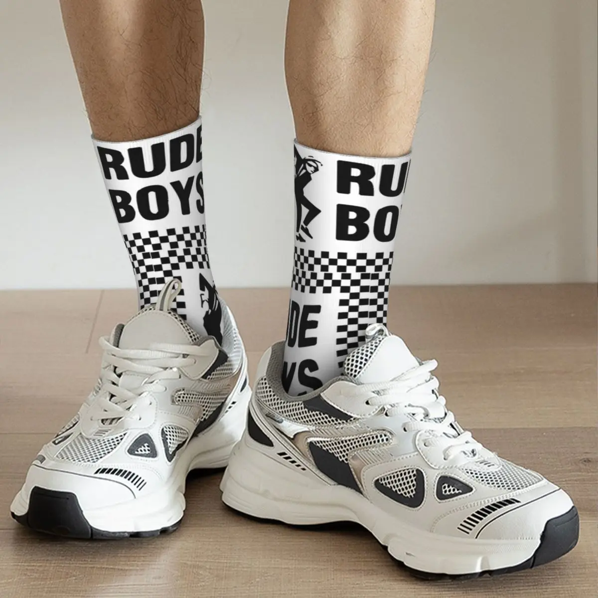 Ska Checkerboard Rude Boys Socks Accessories For Men Women 2 Tone Music Pank Rock Cozy Socks Super Soft Birthday Present