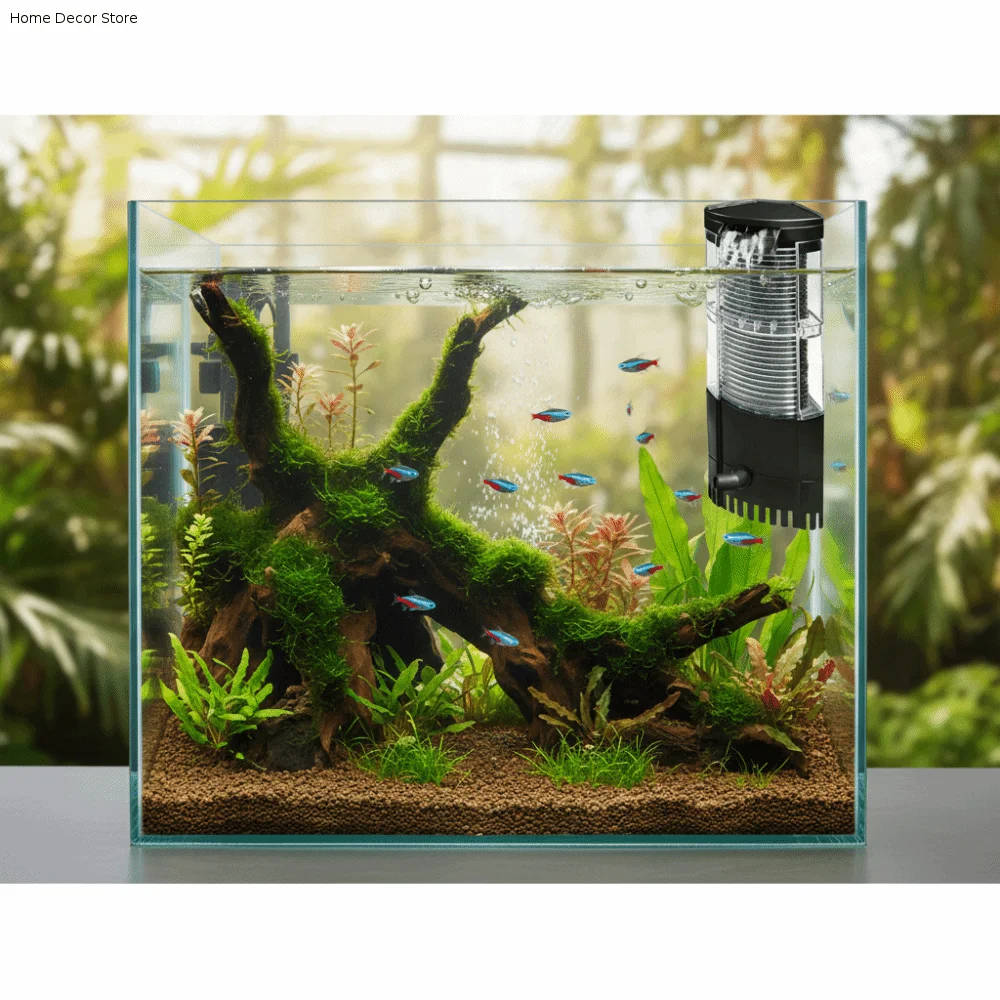 

Silent Fish Tank Filter USB Powered Energy Saving Aquarium Water Pump Wall Mount Mechanical Filter Suspended Filter