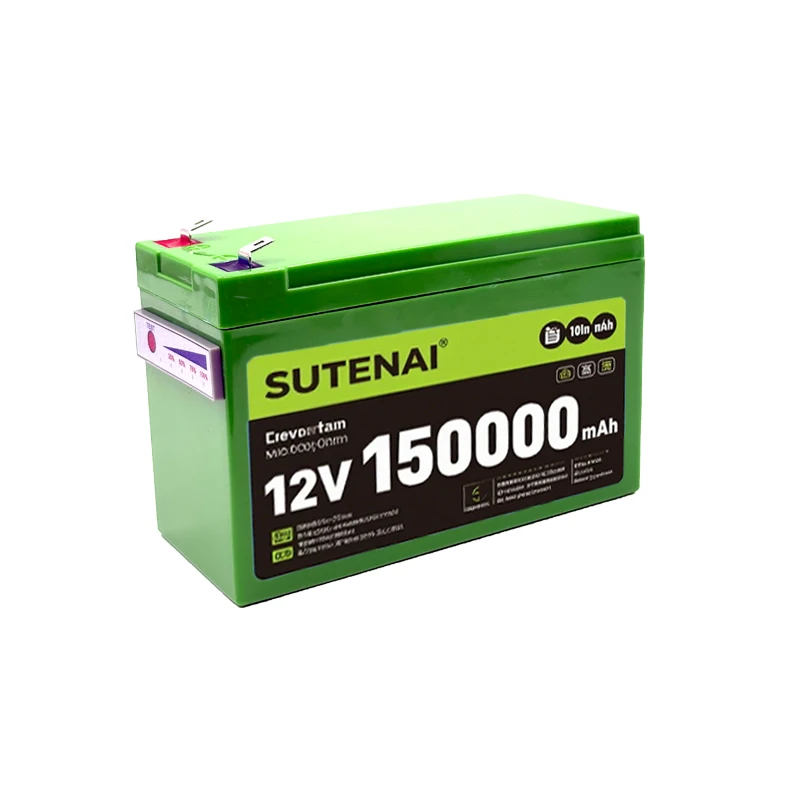 ترقية LiFePO4 بطارية ليثيوم 12 فولت 150Ah 18650 بطارية محمولة بطارية قابلة للشحن المدمج في عرض الطاقة ميناء الشحن