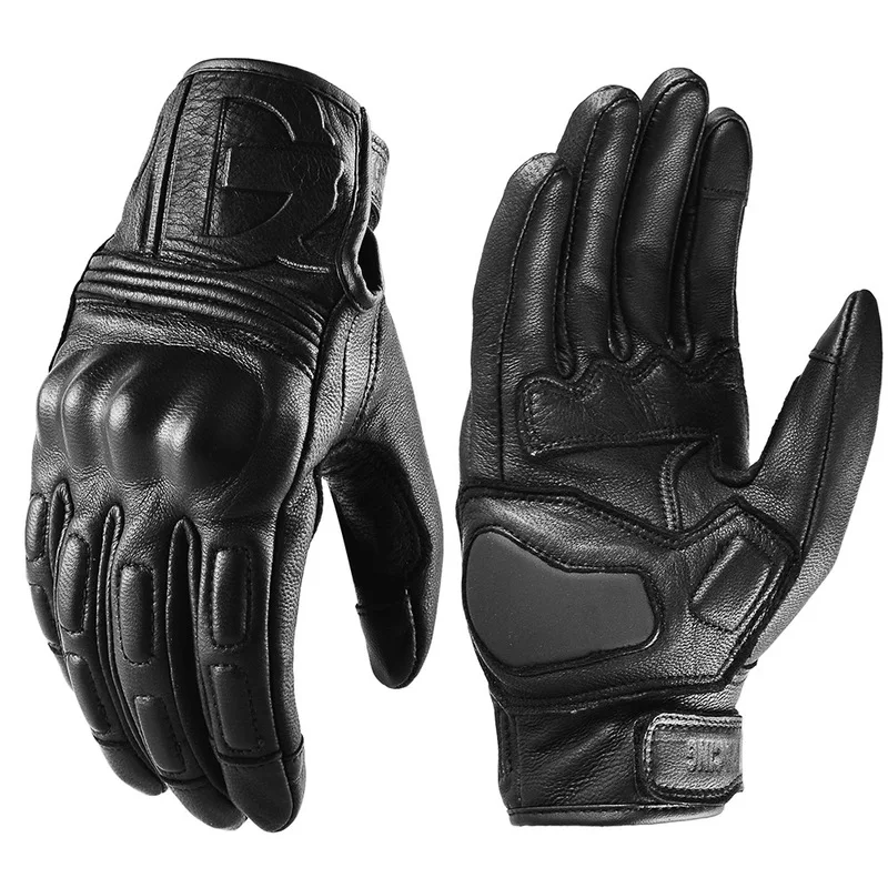 

Motorcycle Riding Gloves Made Of Genuine Leather Retro Anti Fall Knight Motorcycle Equipment All Season Windproof Gloves