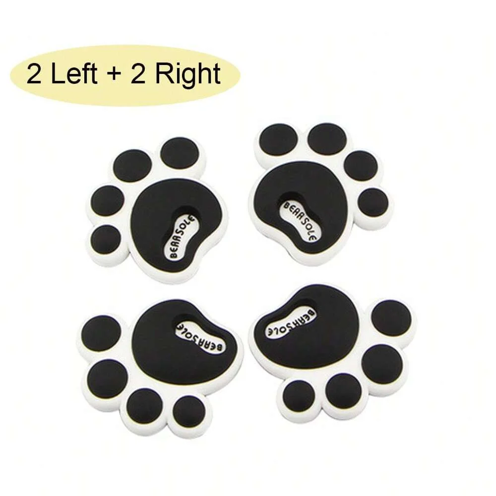 漫画の犬の足跡車用ステッカー – シリコン製衝突防止装飾ステッカー、かわいい足型の自動車装飾アクセサリー