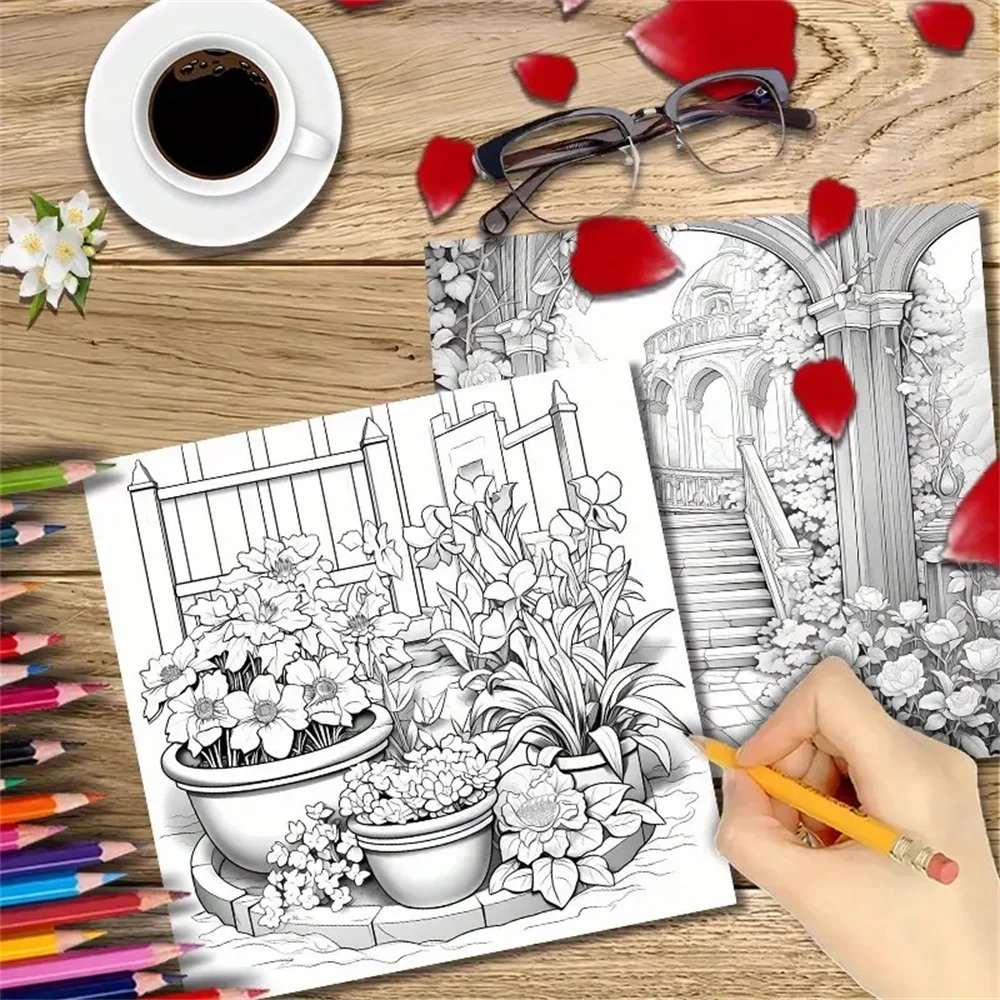 Книга-Раскраска с двойными страницами, 20 страниц