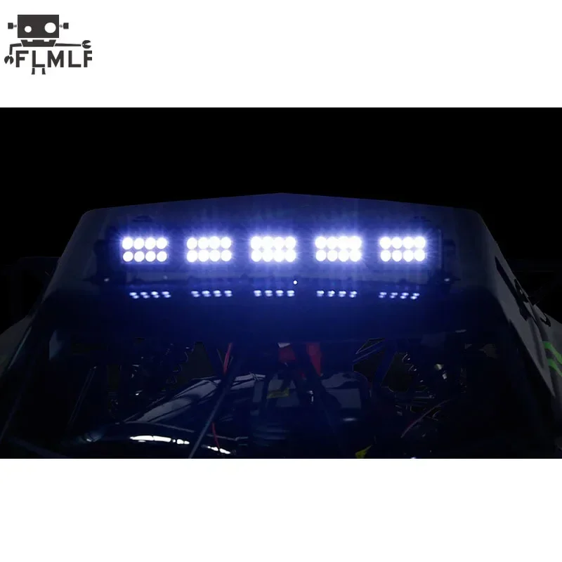 1/5 HPI ROVAN KM BAJA ROFUN BAHA 5SC 5TS LT WLT 트럭 장난감 부품 용 LED 라이트 키트 (긴)가있는 Rc 자동차 플라스틱 스퀘어 스포트라이트