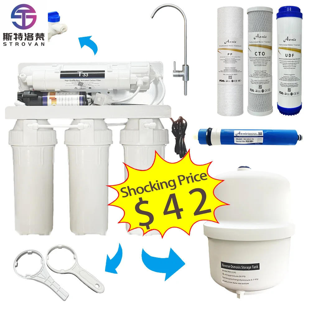 

STLF Wholesale 400G Home Purification RO Water Purifier Reverse Osmosis System for Electric Outdoor Hotel Use Made Plastic