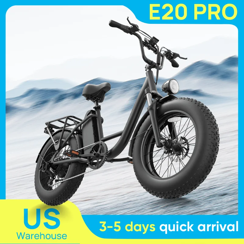 

Электровелосипед URLIFE All-Terrain с двигателем 1500 Вт, батареей 48 В 15,6 Ач, широкими шинами 20"*4", скоростью до 28 миль/ч, запасом хода 80-100 миль, передней подвеской.