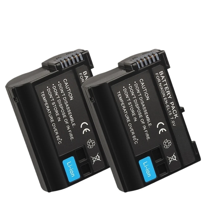 FOR Nikon Z5 Z6 Z7 D7100 D7200 D7500 D850 D750 D7500 D810 D500 D600 2550mAh EN-EL15 CAMERA BATTERY