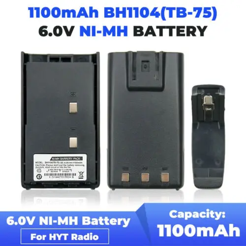 

NEW 6.0V 1100mAh NI-MH Battery Pack BH1104(TB-75) for HYT/Hytera TC-500 TC-446