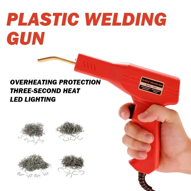 All-in-One Plastic Welding Gun Car Bumper Soldering Tool 4 Kinds Staples Kayak Plastic Repair Kit