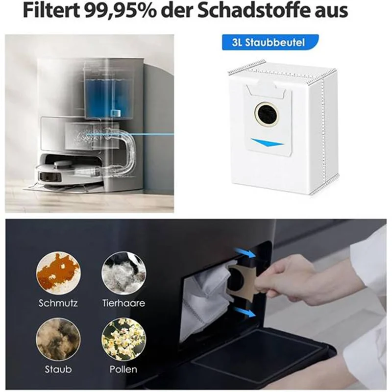 ABXH 35PCS For Ecovacs Deebot X2 Omni / X2 Pro / X2 Vacuum Cleaner Parts Main Side Brush HEPA Filter Mop Cloth Dust Bag