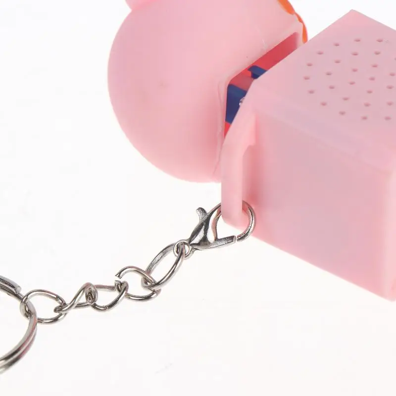 Schwein-Schlüsselanhänger, USB-Tastatur mit Klickmechanismus, Fidget-Taste, LED-Sound-Schlüsselanhänger, entzückendes Design für Taschenanhänger, zur Stressbewältigung, kleine Geschenke. – Detail 6