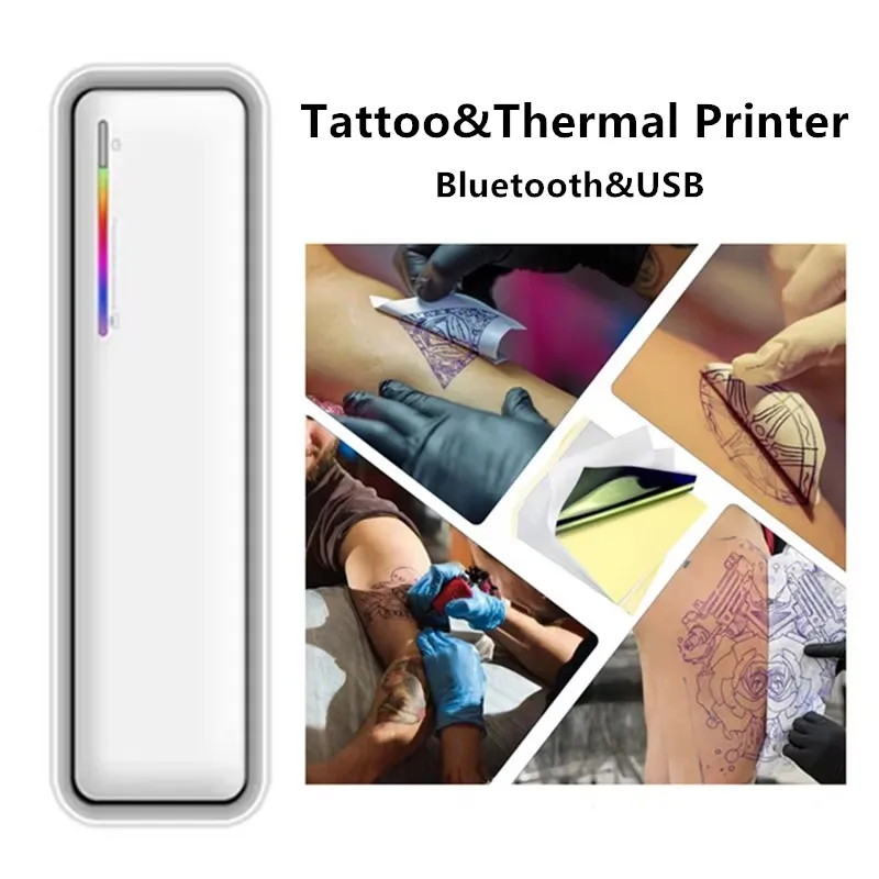 X9 Portable Wireless Bluetooth Tattoo Printer Tattoo Stencil Transfer Copier Machine A4 Thermal Printer Support Smartphone & PC