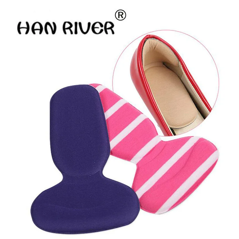 HANRIVER 1 paire de semelles intérieures en forme de T chaussures à talons hauts coussinet semelle intérieure super douce coussin éponge antidérapant protecteur de talon de pied vente chaude