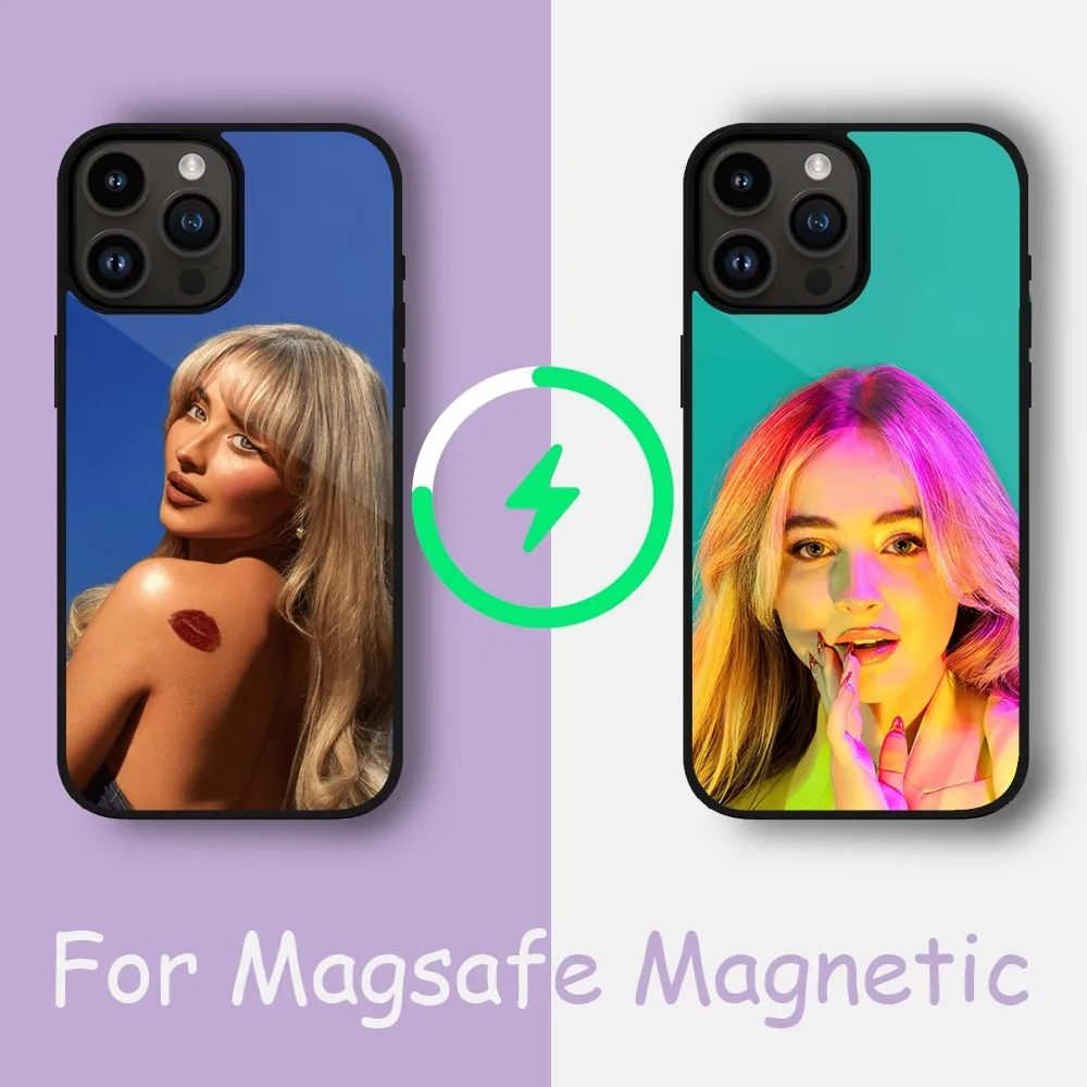 Singer Sabrina Carpenter Phone Case For iPhone 15 14 13 12 11 Pro Max Plus Phone Magnetic for Macsafe Cases Cover