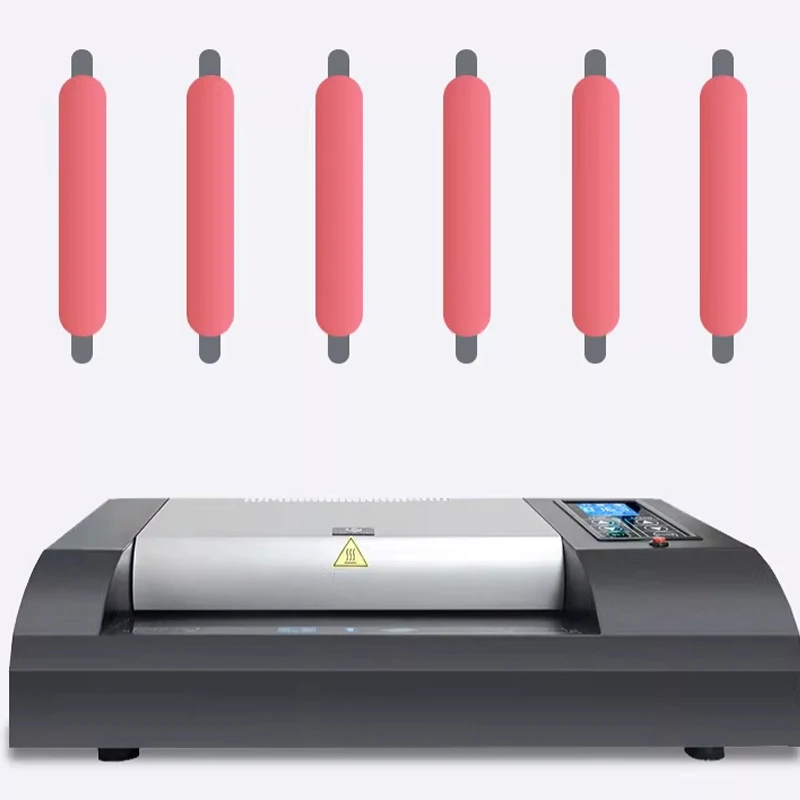 

A3/A4 Document Photo Hot and Cold Laminating Machine Six Roller Laminating Machine for Office and Home Use Iron-shell Laminator