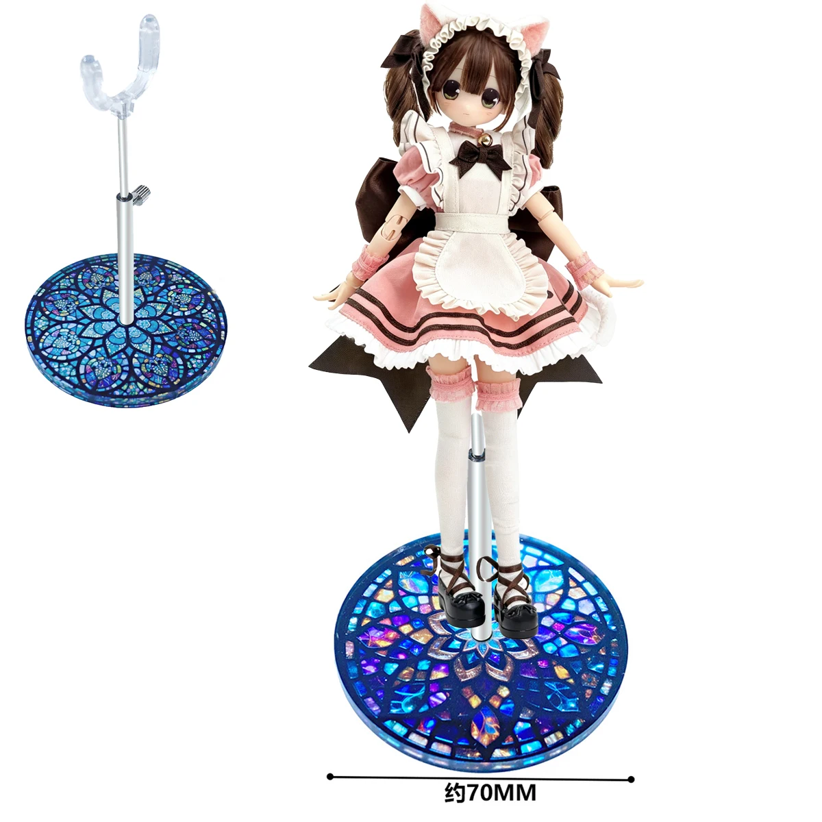 Dazzling Colours Shell Doll Display Stand Adjustable 1/8 1/12 BJD OB11 Doll Display Rack Retractable Crotch Support Stand Part