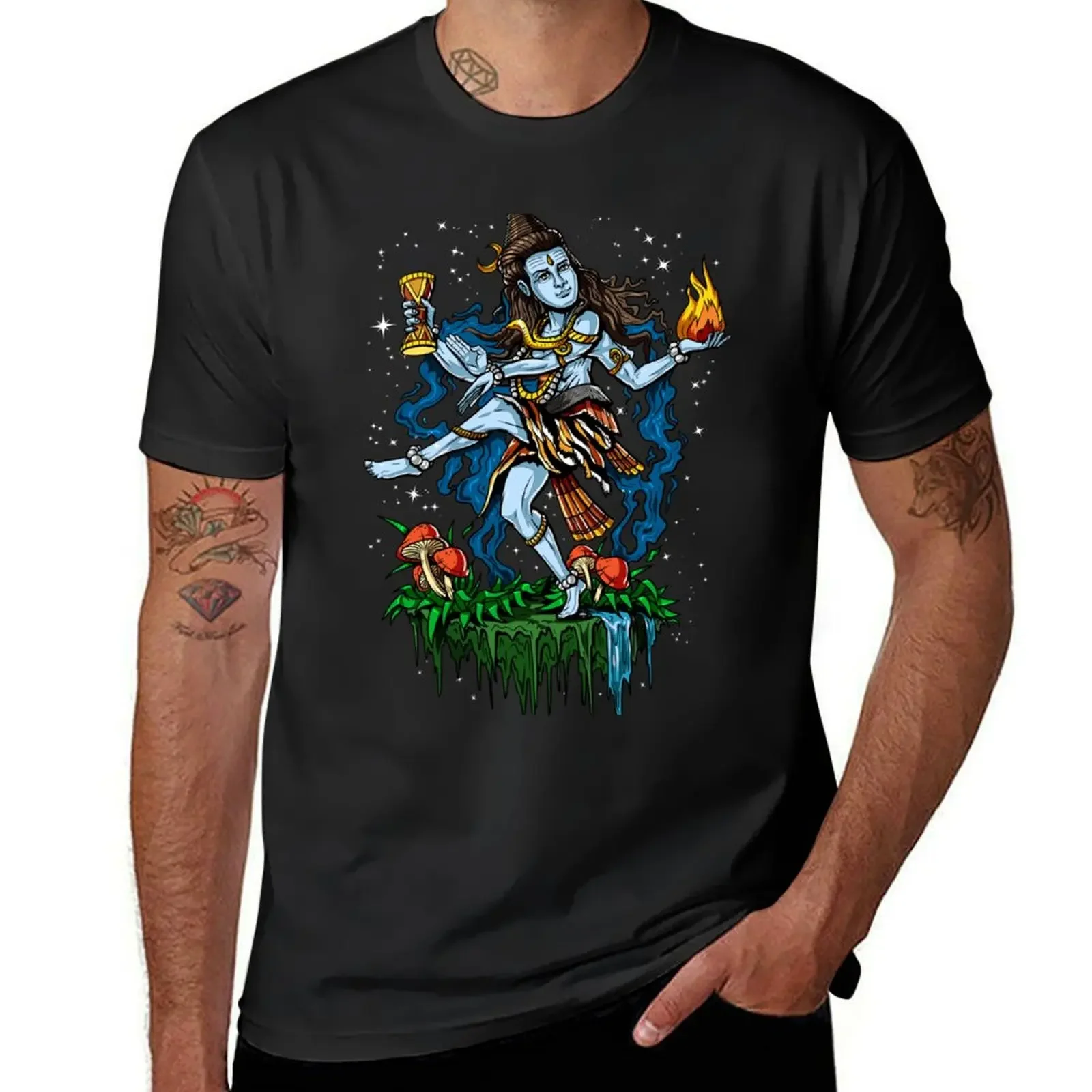 Shiva Nataraja T-Shirt Blouse man t shirt summer tops t shirt for men