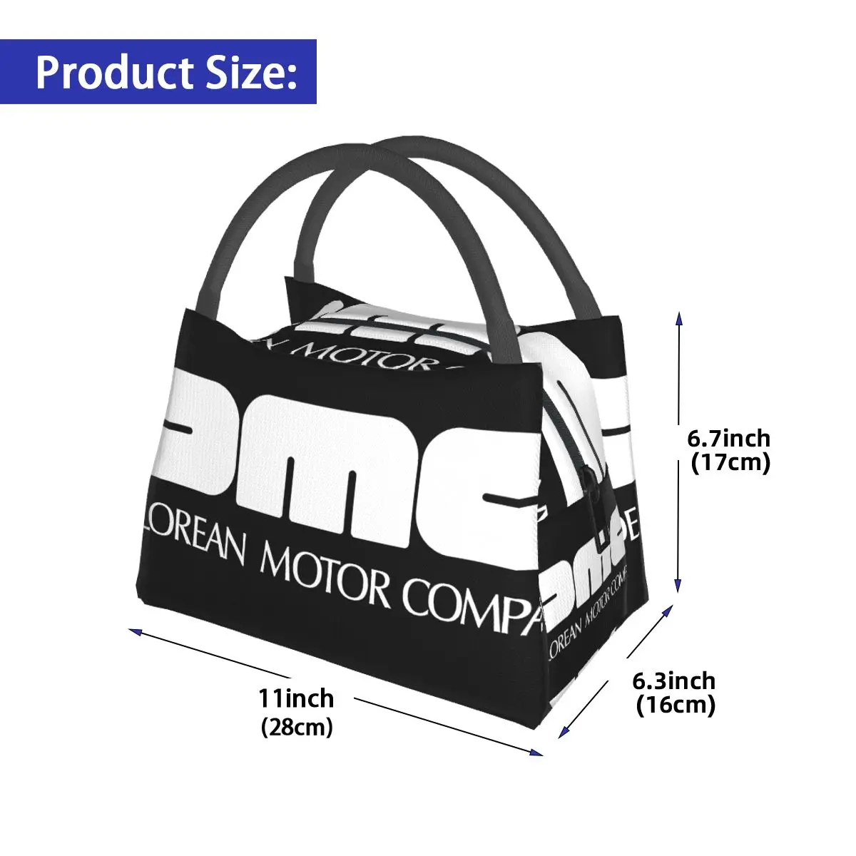 DeLorean Motor Company Logo Portable insulation bag for Cooler Food Office Pinic Container