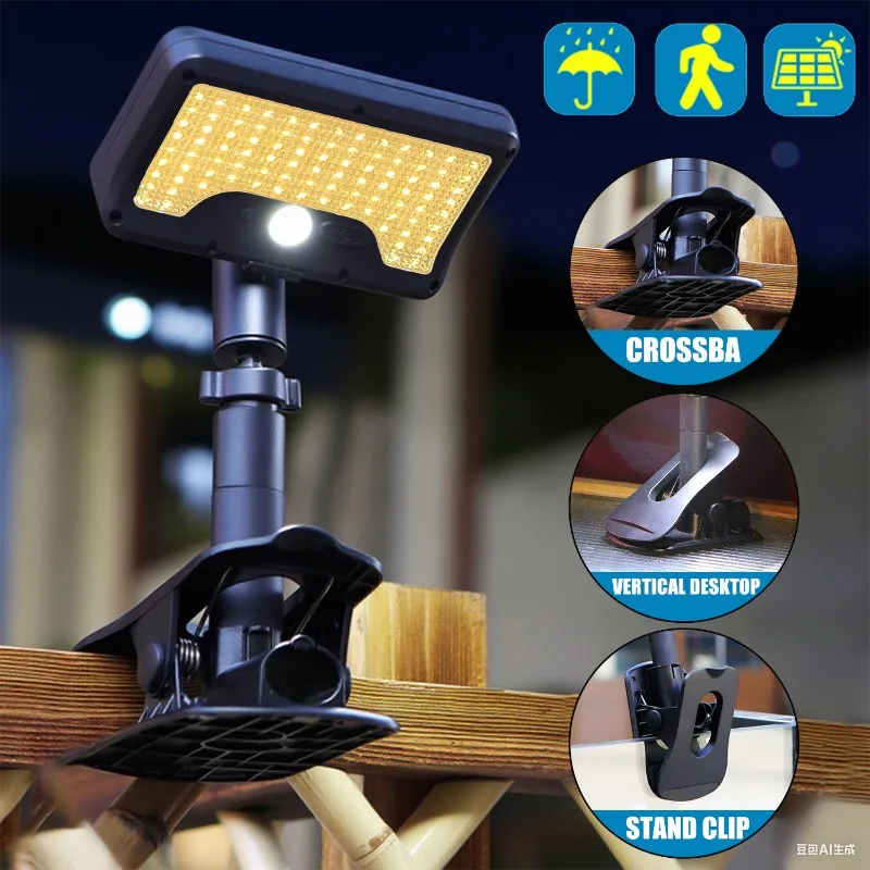 

Солнечный свет с зажимом, уличный датчик движения, 92 светодиодные солнечные фонари для забора, водонепроницаемое защитное освещение, ограждения, дренаж, кемпинг, Tro