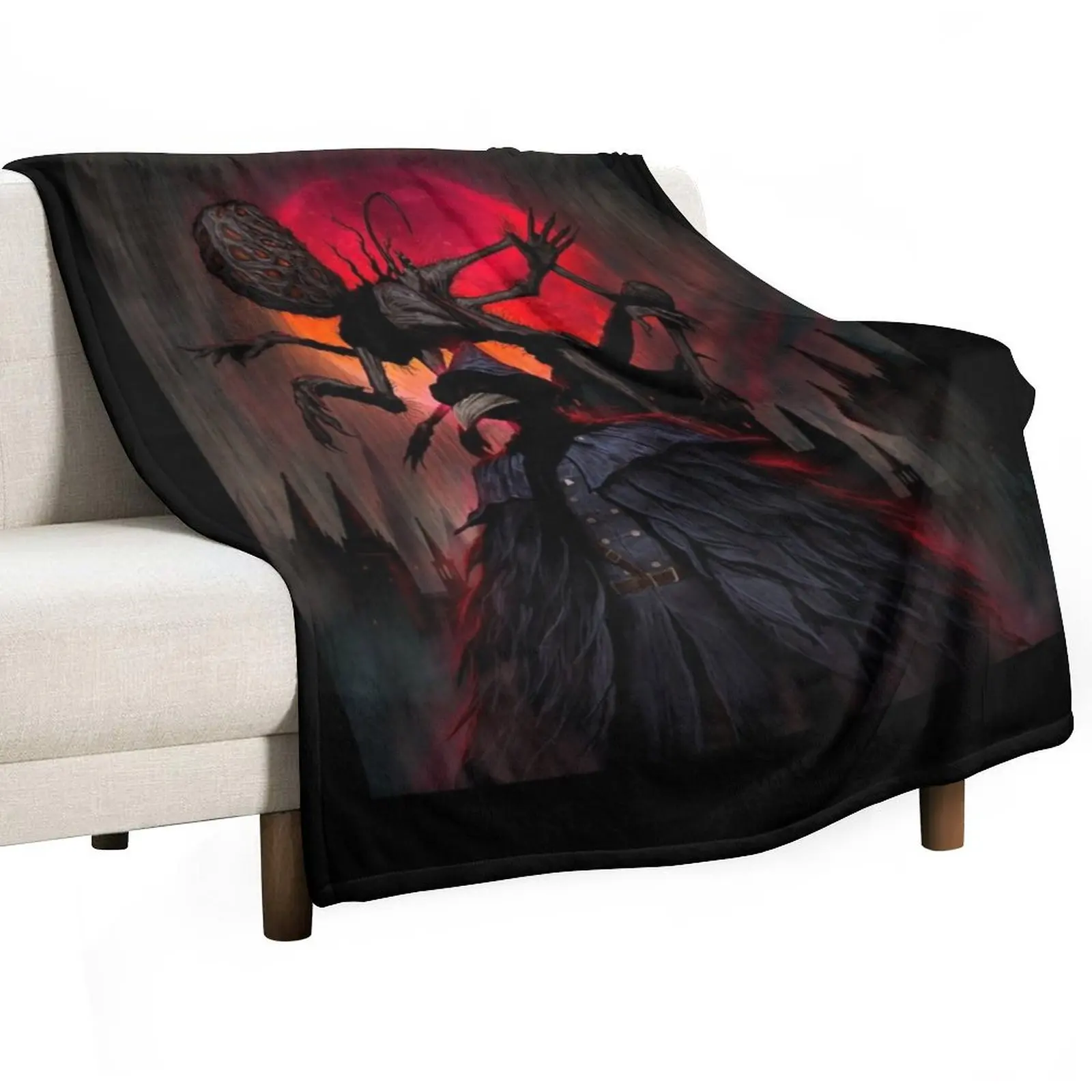 

Vintage A Hoonter Must Hoont Bloodborne Throw Blanket Soft Big Sofa Retros Sofa Throw Blankets