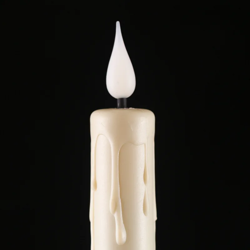 Remote Taper Candle with Timer Dimmer Battery Operated, Flickering Light, Flameless, Warm White LED Window Candles, 9.5