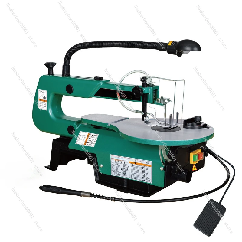 Desktop Curve Saw 16 Inch H1602 Household Wire Saw Carving and Pulling Saw Metal Wood Cutting with Foot Pedal