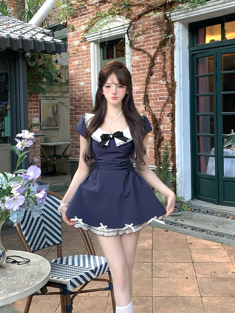 

Sexy Pleated ort Dr Women's High Waist A-Line Skirt Korean Sle Commute Pure Color Summer Casual ort Sve Dr