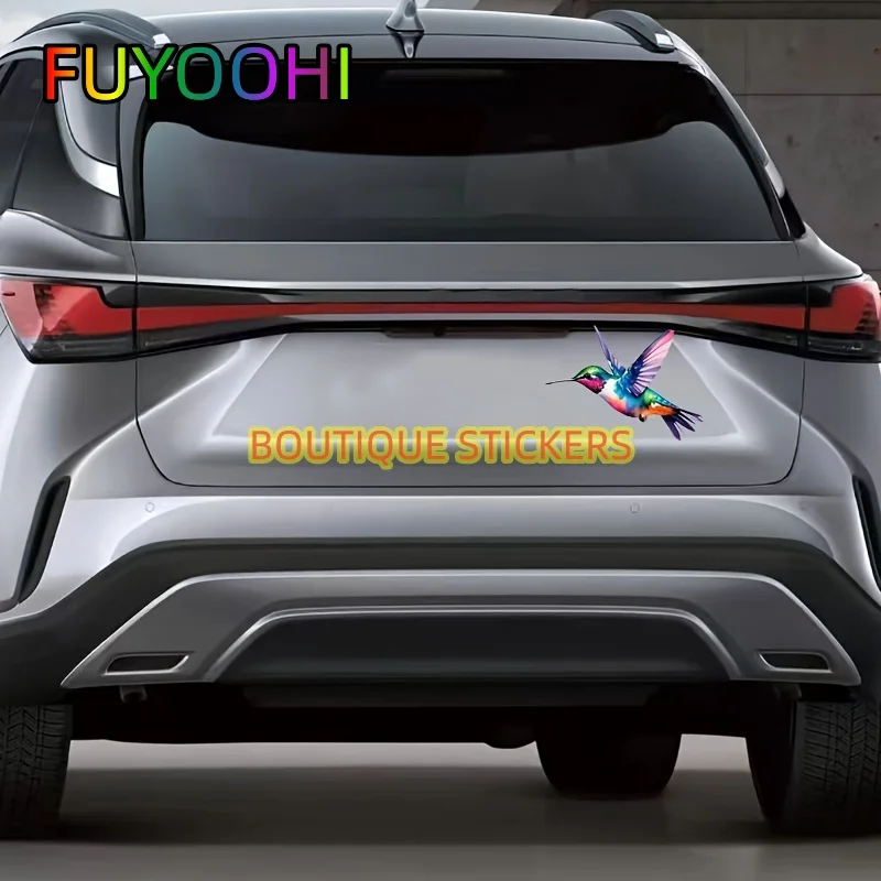 FUYOOHI Boutique Stickers Hummingbird Art Animal Auto Window Bumper Decor Decals for Paint Fishing Boats Skateboards Motorcycles