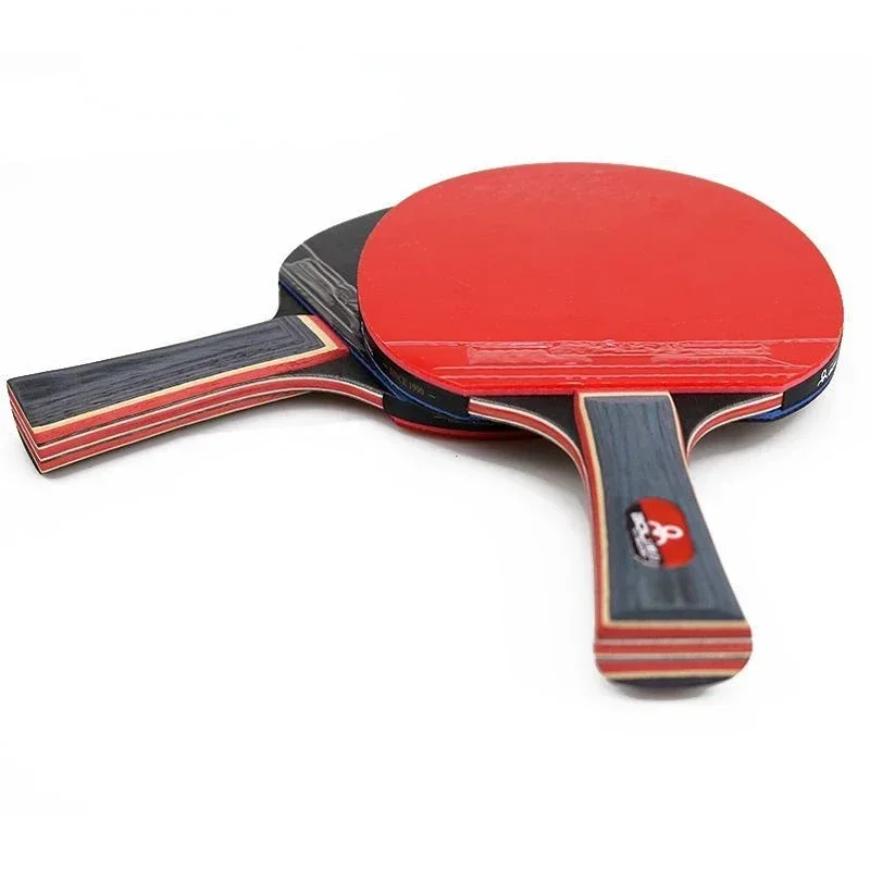 4 PC Table Tennis Racket Set Long Handle Tennis Table Rackt with Bag Professional Table Tennis Racket for Beginner Players