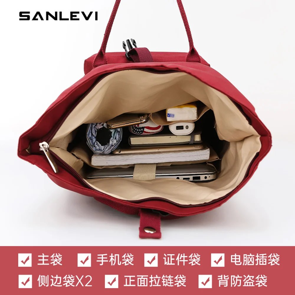 Schooltas Vrouwelijke Student Grote Capaciteit Rugzak 2024 Nieuwe Niche Notebook 14 Inch Computertas Meisjes Rugzak