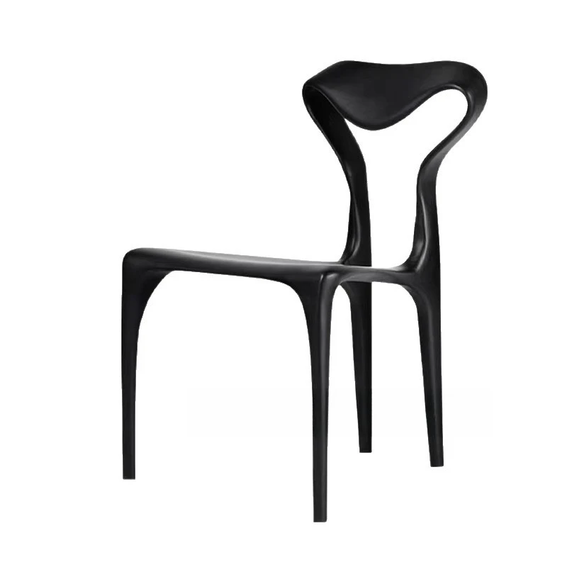 

All solid wood dining chair Italian minimalist home living room dining table chair creative ash wood special-shaped chair