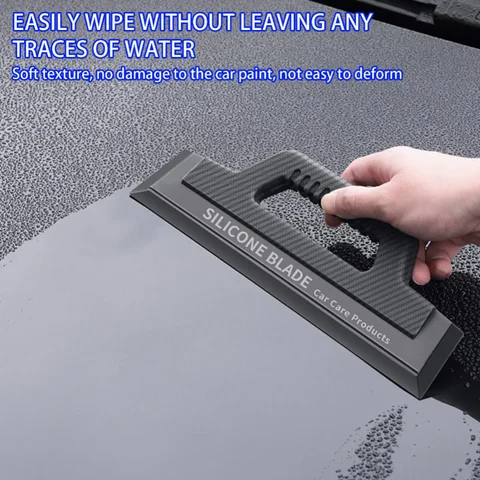 Non-Scratch Soft Silicone Handy Squeegee Car Wrap Tools Water Window Wiper Drying Blade Clean Scraping Film Scraper Accessories 8 best sales car squeegee - №1