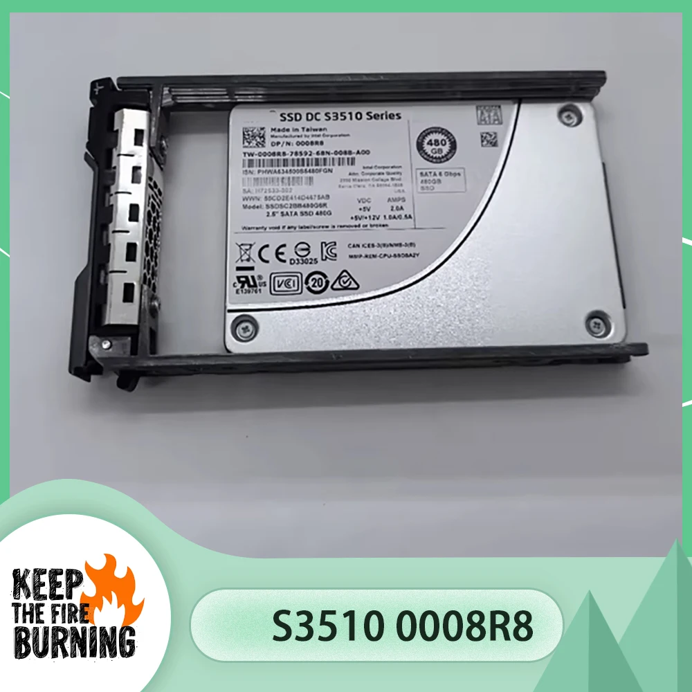 

Для DELL SSD 6 ГБ SATA 480G 2,5 дюйма твердотельный накопитель S3510 0008R8