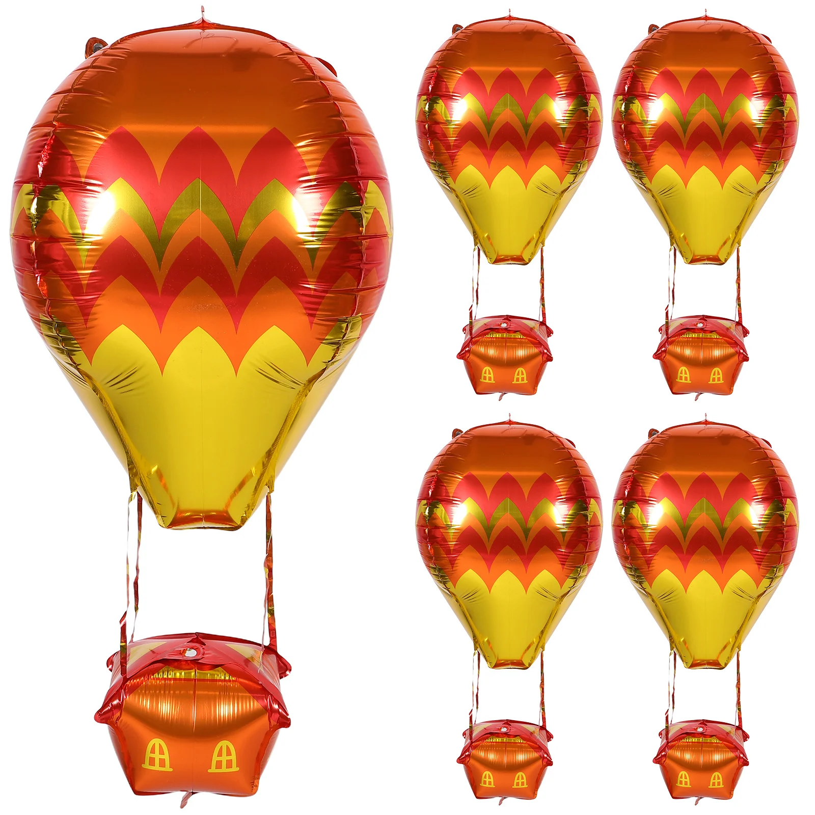 

5Pcs Hot Air Balloon Foil Balloons Reliable Material Versatile Usage Perfect for Indoor Outdoor Events Mini Hot Air Balloon