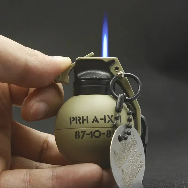 2025 New Creative Popular Metal Simulation Military Grenade Props Model Windproof Lighter Portable Men's Gift Smoking Lighter