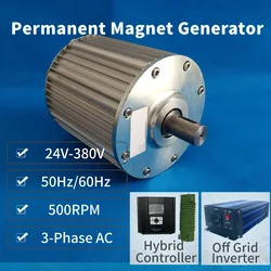 Low RPM 10kw 20kw 30kw 500RPM 12V 24V 48V 96V Gearless Permanent Magnet Generator AC Alternators Use For Wind/Water Turbine