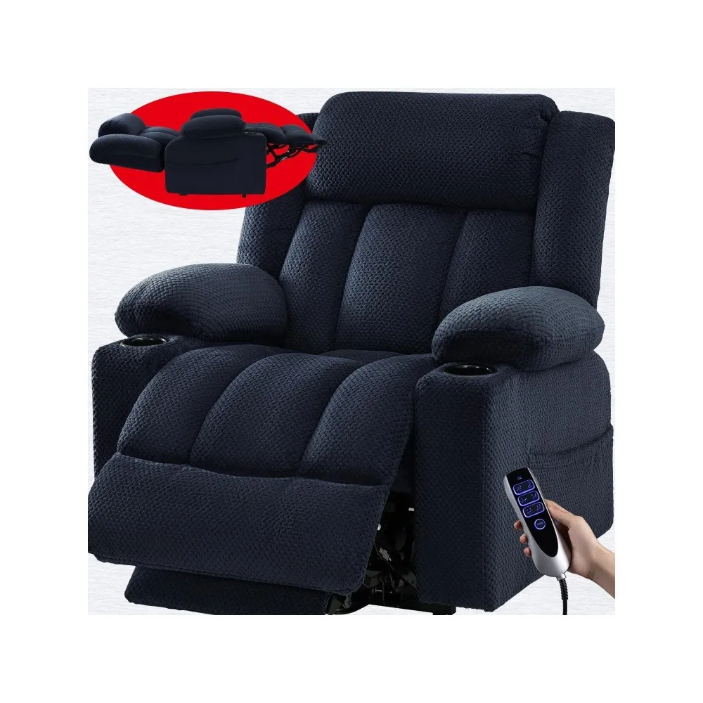 

Triple Motor Large-Wide Power Lift Recliner Chair for Elderly Big and Tall, Lay Flat, Heat and Massage, Infinite Position